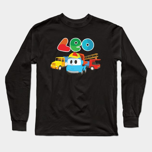 LEO the truck - Constructor trucks Long Sleeve T-Shirt by cowtown_cowboy